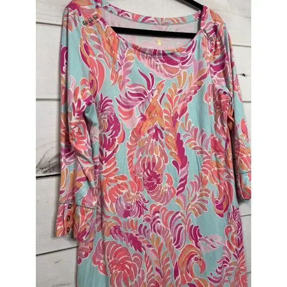 Lilly Pulitzer Size‎ XL Dress Long Sleeves Love Birds Print - Picture 6 of 6